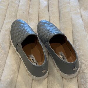 Steve Madden Gray Quilted Slip-Ons